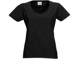 US Basic Футболка "Heavy Super Club" женская с V-образным вырезом, черный