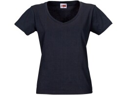 US Basic Футболка "Heavy Super Club" женская с V-образным вырезом, темно-синий