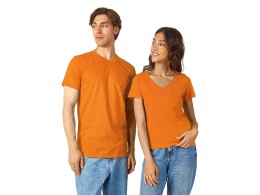 US Basic Футболка "Heavy Super Club" женская с V-образным вырезом, оранжевый