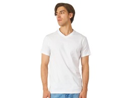 US Basic Футболка "Heavy Super Club" мужская с V-образным вырезом, белый