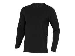 Elevate Ponoka мужская футболка из органического хлопка, длинный рукав, черный