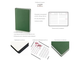 Альт Ежедневник А5 датированный «Leader» 2026, красный