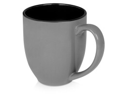 - Кружка керамическая «Gracy» 450мл, серый/черный