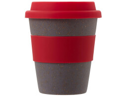 - Стакан с силиконовой крышкой "Cafe", красный