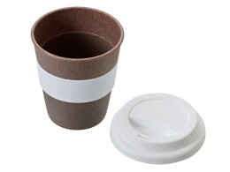 - Стакан с силиконовой крышкой "Cafe", белый