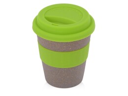 - Стакан с силиконовой крышкой "Cafe", зеленое яблоко