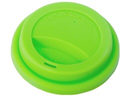 - Стакан с силиконовой крышкой "Cafe", зеленое яблоко