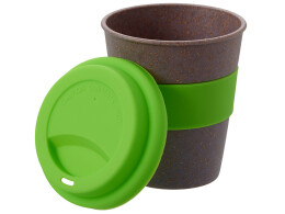 - Стакан с силиконовой крышкой "Cafe", зеленое яблоко