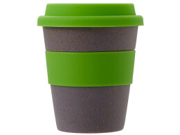 - Стакан с силиконовой крышкой "Cafe", зеленое яблоко