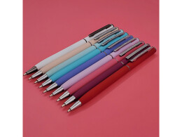 Bruno Visconti Ручка шариковая автоматическая BrunoVisconti® "PALERMO" цвет корпуса сиреневый, soft-touch, 0.7 мм