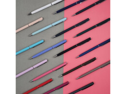 Bruno Visconti Ручка шариковая автоматическая BrunoVisconti® "PALERMO" цвет корпуса сиреневый, soft-touch, 0.7 мм