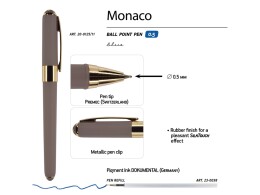 Bruno Visconti Ручка пластиковая шариковая «Monaco», 0,5мм, синие чернила, серый
