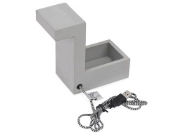 Kikkerland Настольная лампа из бетона "Blok Lamp"