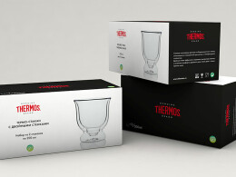 Thermos Набор стаканов из двойного стекла тм THERMOS 0,2L, в наборе 2 шт.