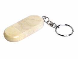 - Флешка 3.0 овальной формы, колпачок с магнитом, 64 Гб, натуральный