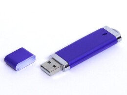 - USB-флешка промо на 128 Гб прямоугольной классической формы, синий