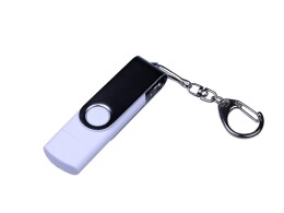 - USB 3.0/micro USB/Type-C- флешка на 32 Гб с поворотным механизмом