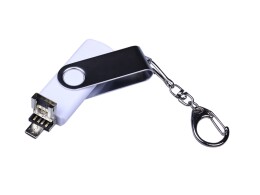 - USB 3.0/micro USB/Type-C- флешка на 32 Гб с поворотным механизмом