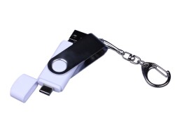 - USB 3.0/micro USB/Type-C- флешка на 32 Гб с поворотным механизмом