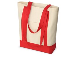 - Сумка для шопинга Cotton, натуральный/красный