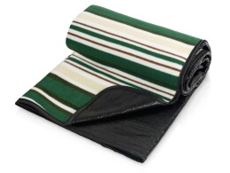 - Плед в полоску в сумке Junket, зеленый