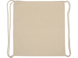 - Рюкзак-мешок хлопковый Lark с цветной молнией, натуральный/синий