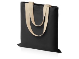 - Сумка для шопинга Steady из хлопка с парусиновыми ручками, 260 г/м2, черный