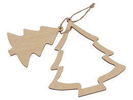- Подвеска деревянная "Две ёлочки"