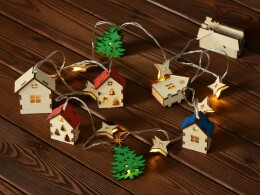 - Елочная гирлянда с лампочками "Новогодняя" цветная