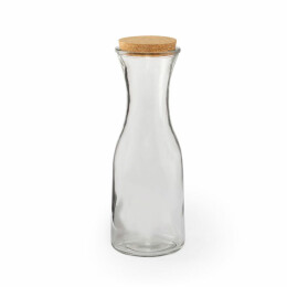 Happy gifts Бутылка LONPEL, 1л, 27,2х9,3см, стекло, пробковое дерево