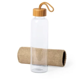 Happy gifts Бутылка для воды KASFOL, стекло, бамбук, 500 мл