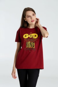 Author's Футболка A God is High, гранатово-красная