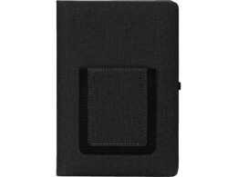 - Блокнот "Pocket" 140*205 мм с карманом для телефона, черный