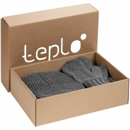 teplo Набор Nordkyn Full Set с шарфом, серый