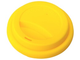 - Стакан с силиконовой крышкой "Cafe", желтый