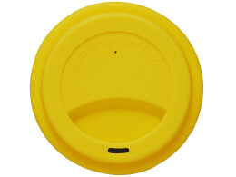 - Стакан с силиконовой крышкой "Cafe", желтый