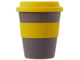 - Стакан с силиконовой крышкой "Cafe", желтый