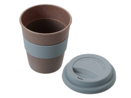 - Стакан с силиконовой крышкой "Cafe", серый