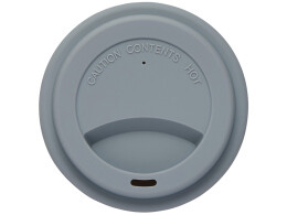 - Стакан с силиконовой крышкой "Cafe", серый