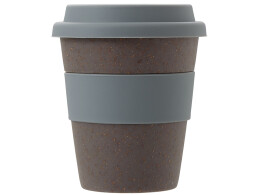 - Стакан с силиконовой крышкой "Cafe", серый