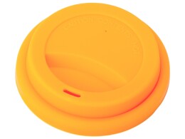 - Стакан с силиконовой крышкой "Cafe", оранжевый