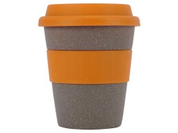 - Стакан с силиконовой крышкой "Cafe", оранжевый