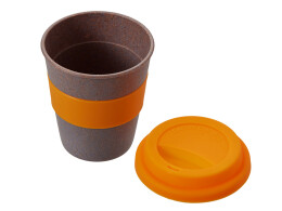 - Стакан с силиконовой крышкой "Cafe", оранжевый