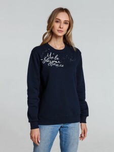 Ловец слов Свитшот «Звездная пыль», темно-синий