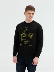 CoolColor Свитшот Old Patents. Coffee Mill, черный