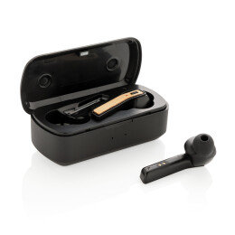 XD Collection Наушники Bamboo Free Flow TWS с чехлом для зарядки