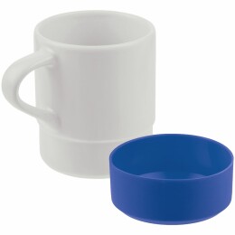 Molti Кружка с силиконовой подставкой Protege , синяя