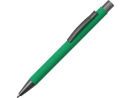 - Ручка металлическая soft touch шариковая «Tender», зеленый/серый
