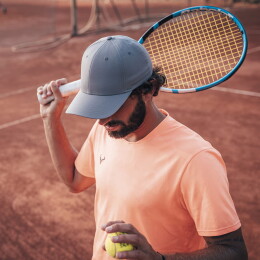 Textile Бейсболка BOLT, 6 клиньев, пластиковая застежка