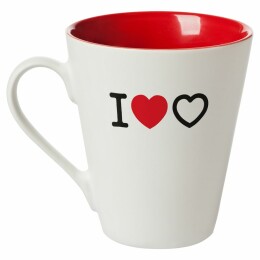 CoolColor Кружка «Люблю любовь», белая с красным